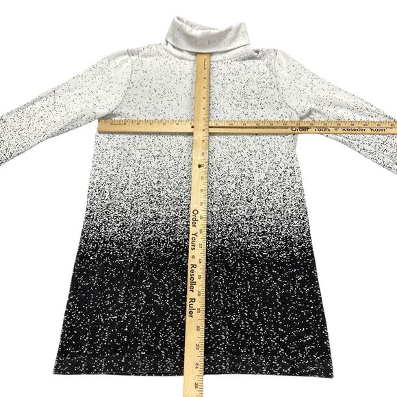 Athleta Flurry Blizzard Gradient Turtleneck Shirt Womens Ribbed Top Size Medium - Picture 5 of 14